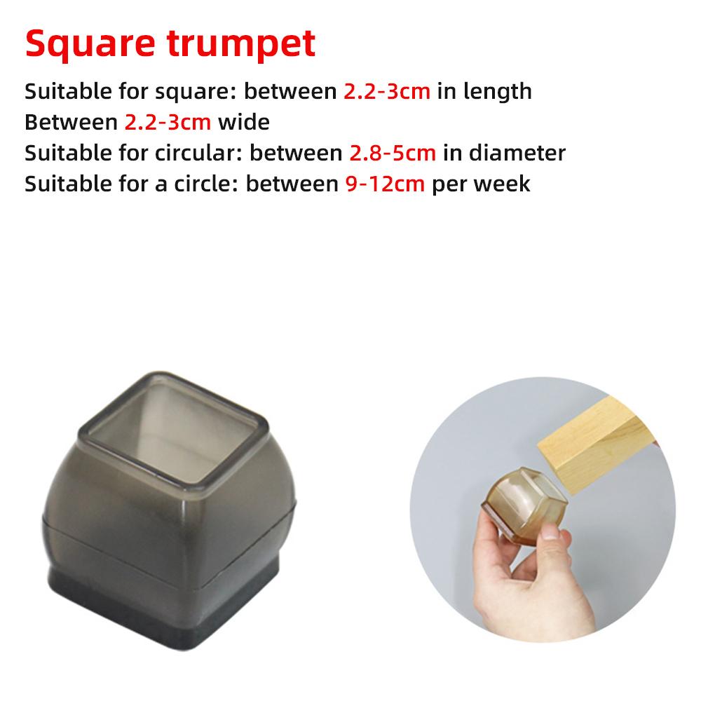 4 Pcs Chair Leg Floor Protectors for Hardwood Floors, Silicone Chair Caps Covers Furniture Pads Sliders W/ Wrapped Felt Bottom