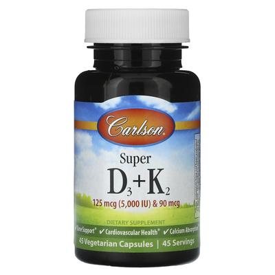 Super D3 + K2, 45 Veggiekapslar