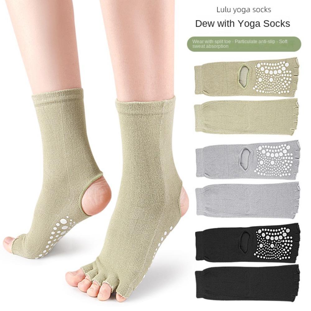 

Toe Separation Exposed Sport Five Finger Socks Short Cotton Socks Dance сірий