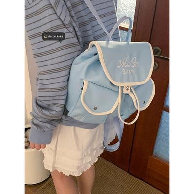 College Style Nylon Backpack Bag Women's  New Fashion Letter Backpack Large Capacity Mountaineering Bag