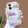 Cute Cartoon Pattern Cream Texture Casing Wavy Edge Soft Silicone Cover Phone Case for Vivo
