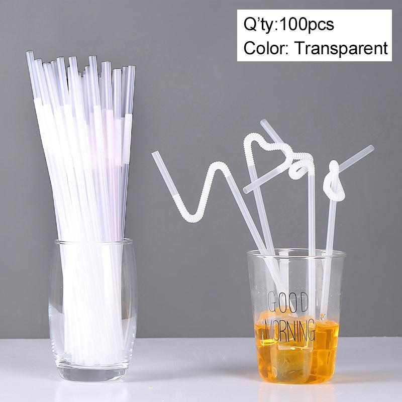 

100-300Pcs Multicolor Kunststof Straws for Wedding Party Supplies Beverage Kitchen Cocktail Drinking Straws Pajitas Plastique