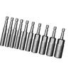 1/4inch Wrench Hexagonal Bit Socket Set Long Impact Drill Socket Adapter Drill Bit Extension Socket Adapter for Electric