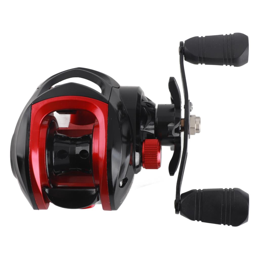8KG Baitcasting Reel Double Seals Bearing Fishing Reel with Magnet Braking System Black Red Standard 7.2 Right Hand
