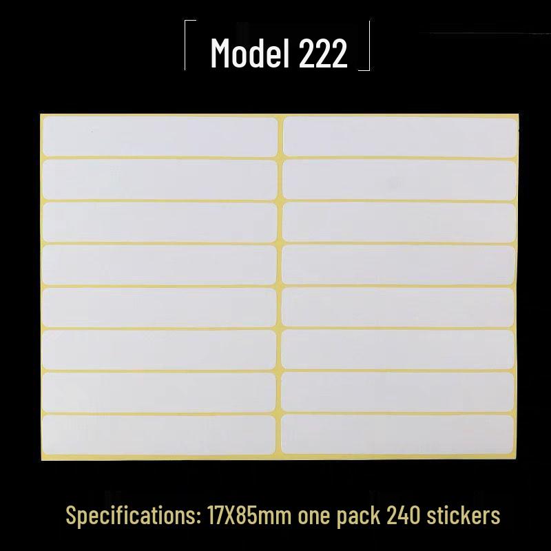 A5 Adhesive Matte White Label Stickers - Printable, Writable, Removable Name Tags