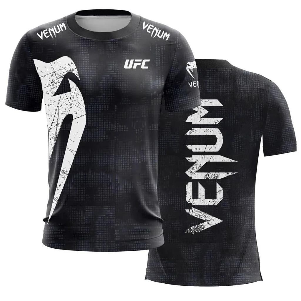 Hot Summer Selling UFC Boxing Fighting Competition Men's T-shirt Fashion Quick Drying Casual Breathable O-neck Short Sleeve Tops