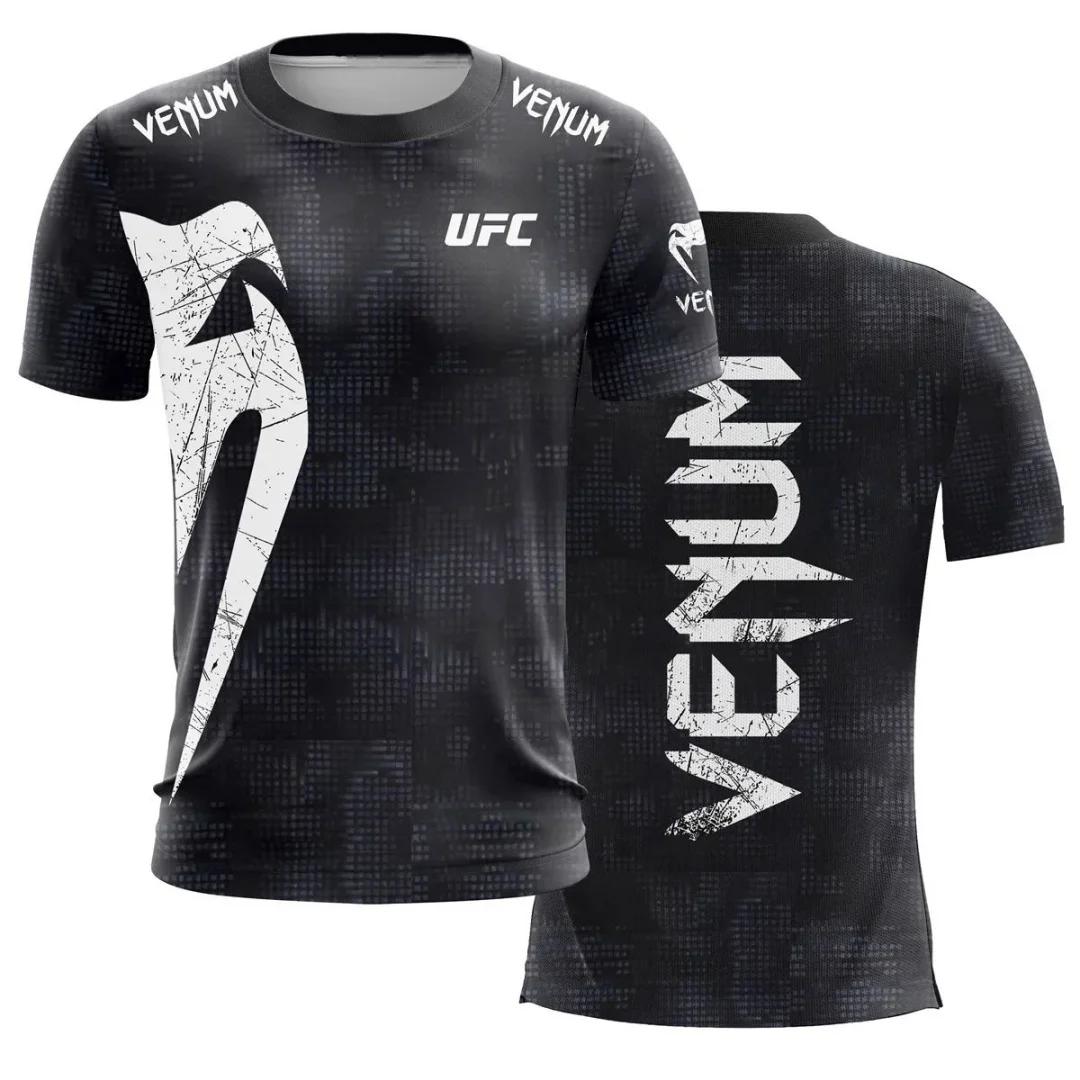 Chengyu19861314-1 Zomer UFC Boksen Vechtsport Wedstrijd Mannen T-shirt 3D Geprint Modieus O-hals Top Casual Comfortabel Ademend Korte Mouw Kleding XS