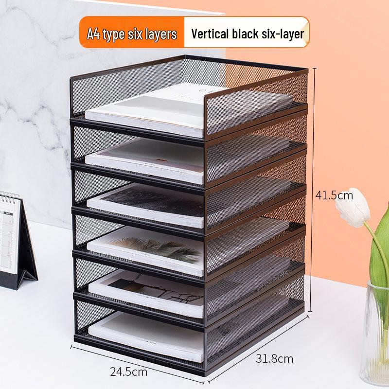 A3A4 Metal File Holder & Multi-layer Office Storage Rack