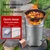 Portable Smokeless Wood-Burning Stove for Outdoor Camping and Rural Home Heating