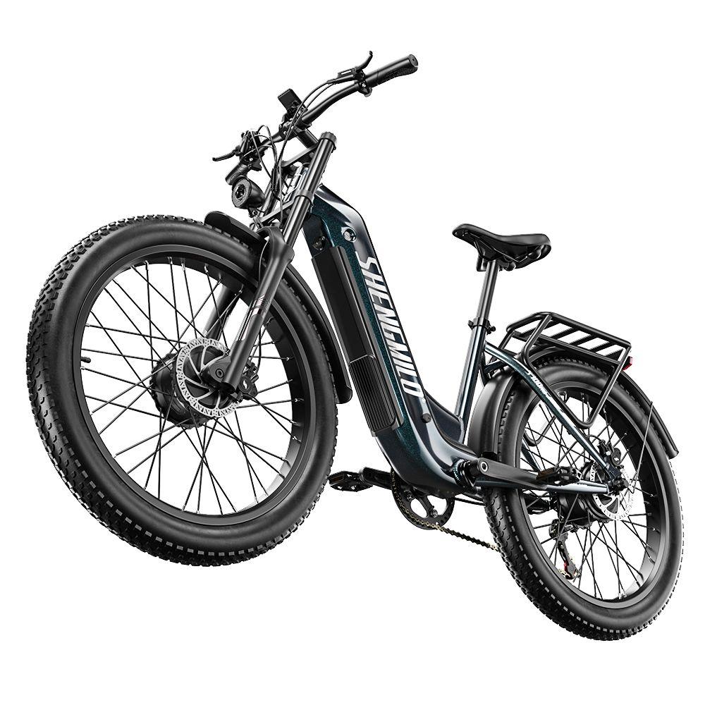 Shengmilo S700 Pro Electric Bicycle 26" Fat Tire 1000Wx2 Motor All Terrain Adult Electric Bike 7 Speed Max Load 150Kg