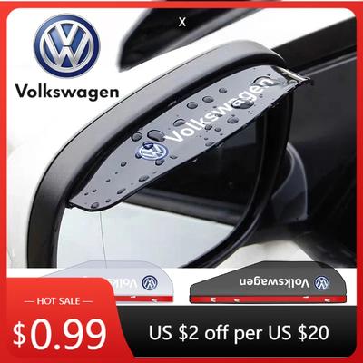 Para VOLKSWAGEN VW 2 Piezas Ceja de Lluvia para Espejo Retrovisor de Coche Para Volkswagen VW Golf Polo Tiguan Passat B6 Jetta Touran CADDY GTI Toua