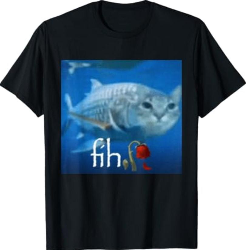 Fih Meme Funny Cat Fish - Ai Fish Cat Meme Trend Fih T-Shirt S разноцветный
