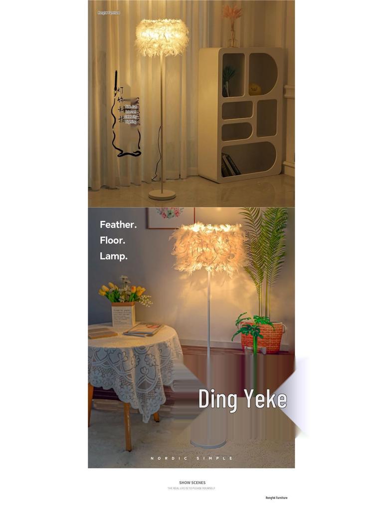 INS Creative Crystal Feather Lamp: Versatile Lighting for Weddings, Living Rooms, Studies, Bedrooms, and Fill Light for Beauty Streaming