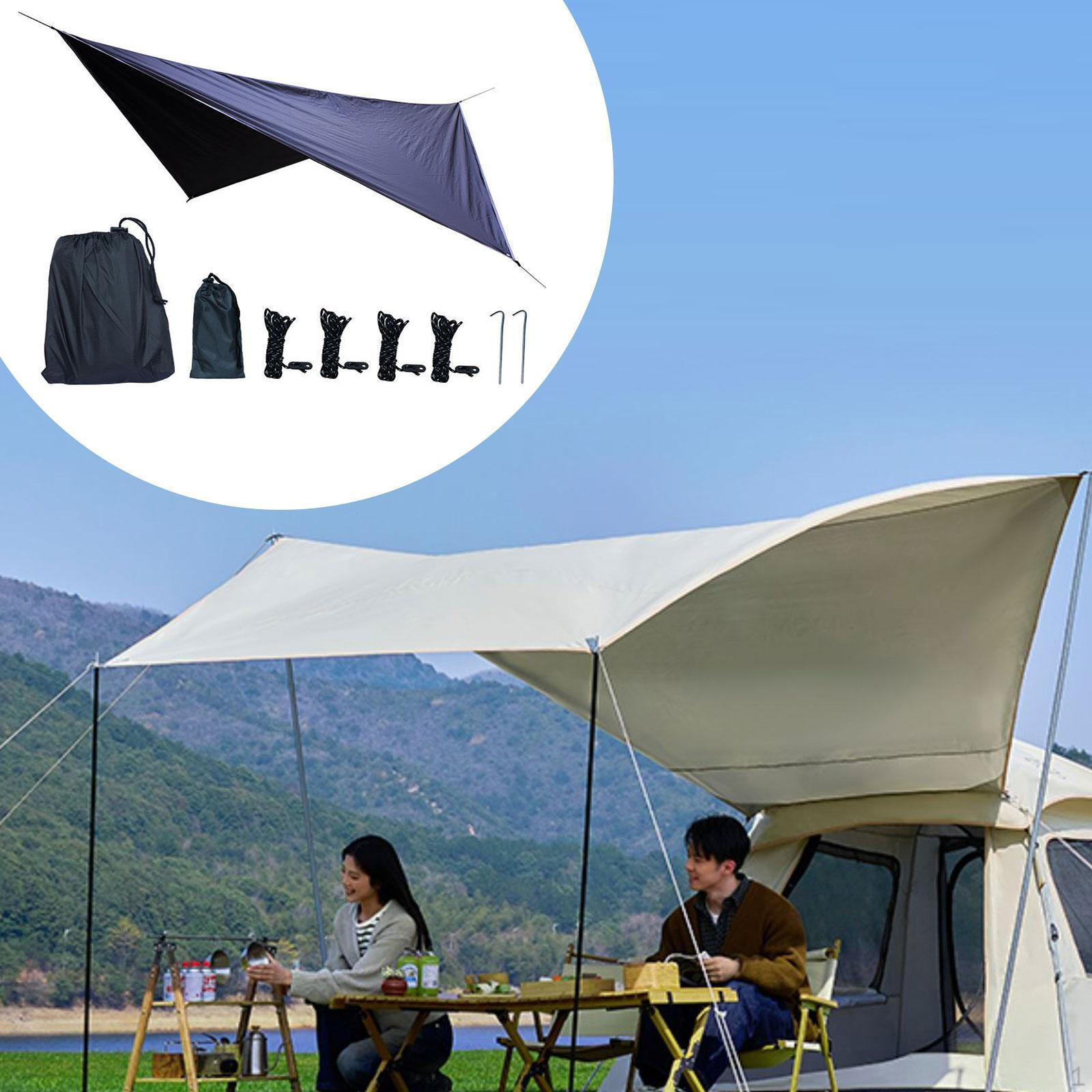 

Camping Tarp Awning for Garden And Outdoor Activities чёрный