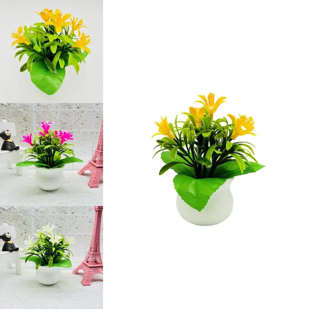 Realistic Faux Orchid Plants With Square Plastic Pots For Party And Hotel Interior Decor