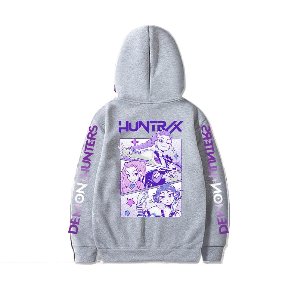 2025 Anime K-Pop Demon Hunters Hoodie Harajuku Hip Hop Pullover Tops Sweatshirt UNISEX Alphabet Sportswear Fashion Trends