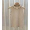 Fashion Knitted Sleeveless Bottoming Shirt Women's Inner Sling Vest Summer Elegant Solid Color Bead New Basic Tank Tops Casual Simple Blouse Clothing
