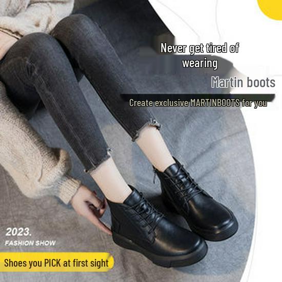 Women's Retro Leather Over-the-Knee Boots with Thick Sole and Velvet Lining - Versatile High-Top for Autumn/Winter