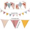 Pennant Banners Triangles Bunting Flag Fabric Garland Organic Cottons Bunting for Nursery Decor Birthday Boho Wedding Shower Party Event