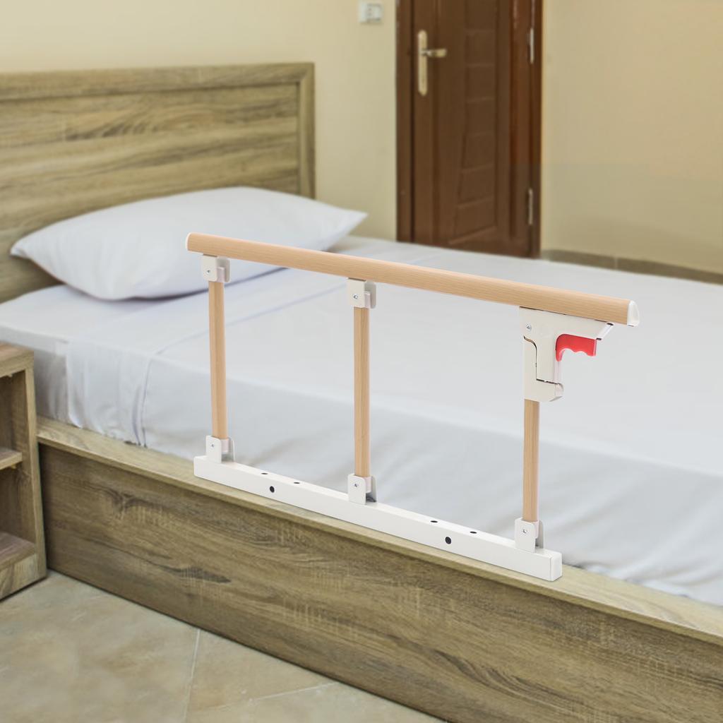 Adjustable 3-Position Non-Slip Bed Rail Supports Up To 300 Lbs,Foldable Aluminum Alloy Safety Bed Guardrail for Adults & Elderly
