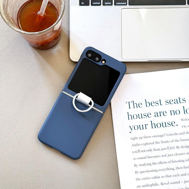 Suitable for Galaxy Samsung Z FLIP7 5 4 3 Folding Phone Case Matte Transparent Glossy Ring Z Flip6