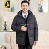 Men's Short Down Jacket - Warm, Thickened Winter Coat for Middle-Aged & Elderly