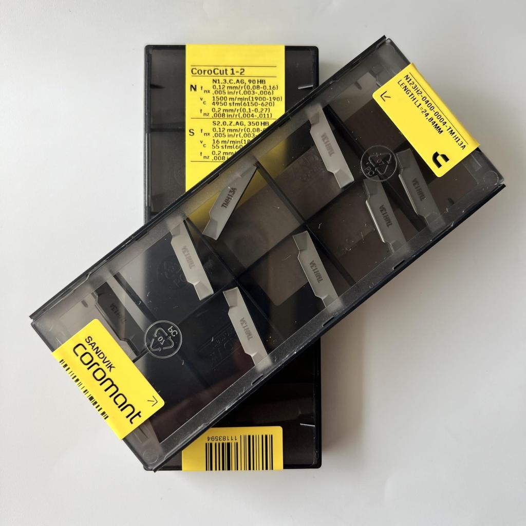 SANDVIK / N123H2-0400-0004-TM H13A / Original Swedish hard alloy blade 10 Pcs
