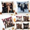 Idol Group Modern M-Meovv Cushion Cover Washable Linen Pillowcase Soft For Sofa Bed Cozy Home Room Decor