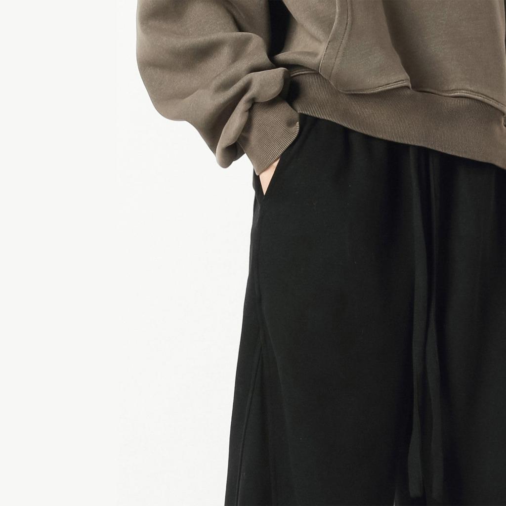 Men's Casual Wide-Leg Gray Sweatpants With Comfortable Loose Fit And Soft Fabric, Perfect For Streetwear