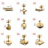 20Pcs/Lot Gold Color Stainless Steel Earring Studs Base Pins with Earrings Plug Ear Back for DIY Jewelry Making Supplies