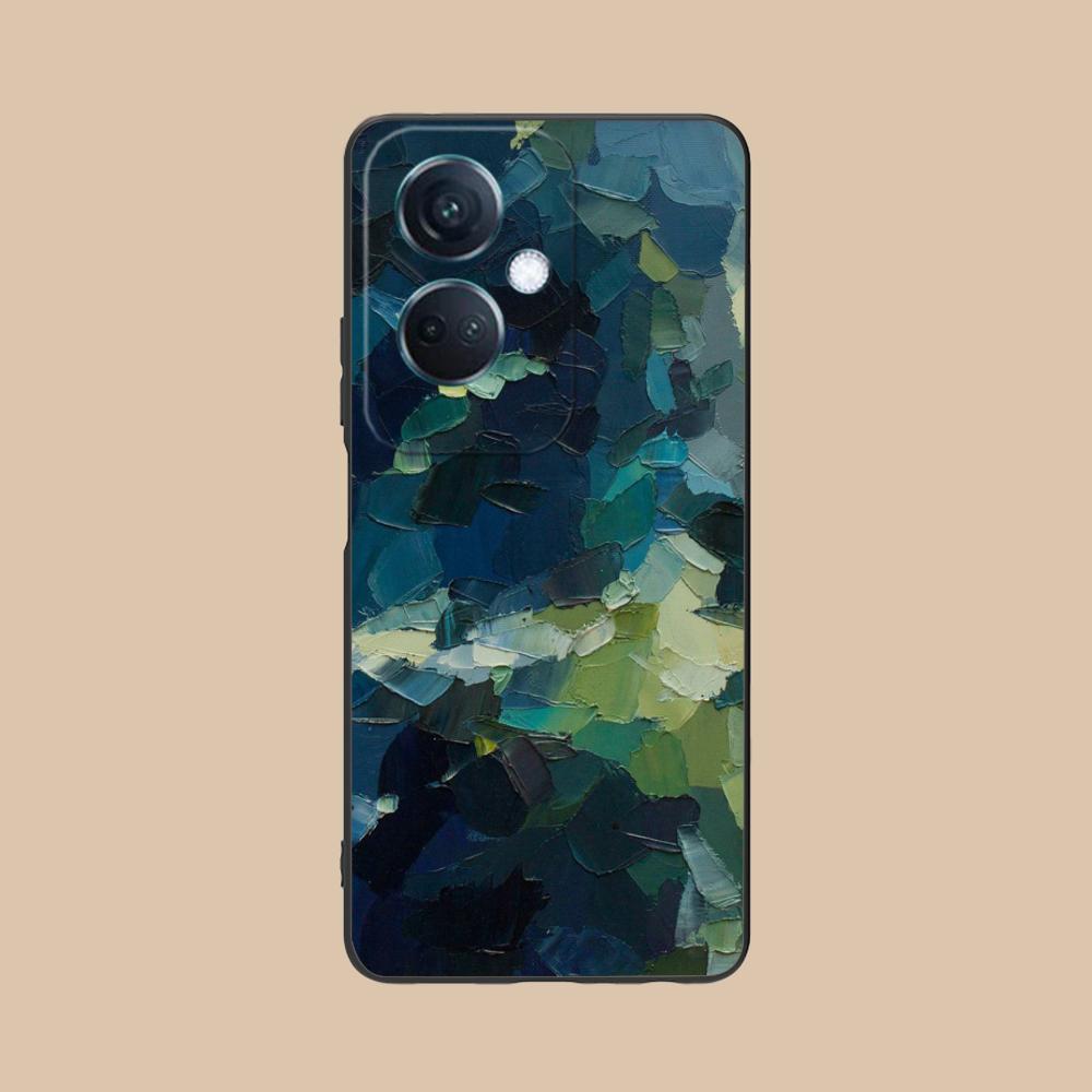 Abstract Oil Painting Phone Case for OPPO Reno 14 13 12 11 10 9 8 7 6 5 F T Pro 5G Soft TPU Shockproof Cover