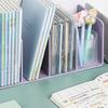 Acrylic Bookends Reading Shelf Book End File Sorter Book Storage Stand File Organizer for Book Magazines