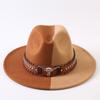 Popular European and American Classic Double-color Wide-brimmed Top Hat Men's and Women's Fashion OL Style Cowboy Hat Jazz Hat