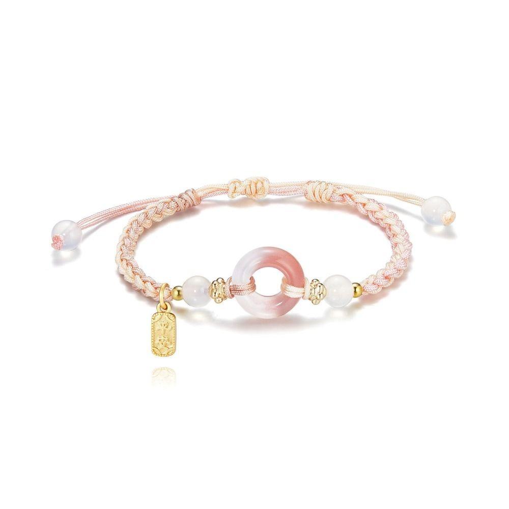 Beaded Ping An Buckle Bracelet Zodiac Year Weave Hand Rope Fashion Couple Bracelet  Lovers