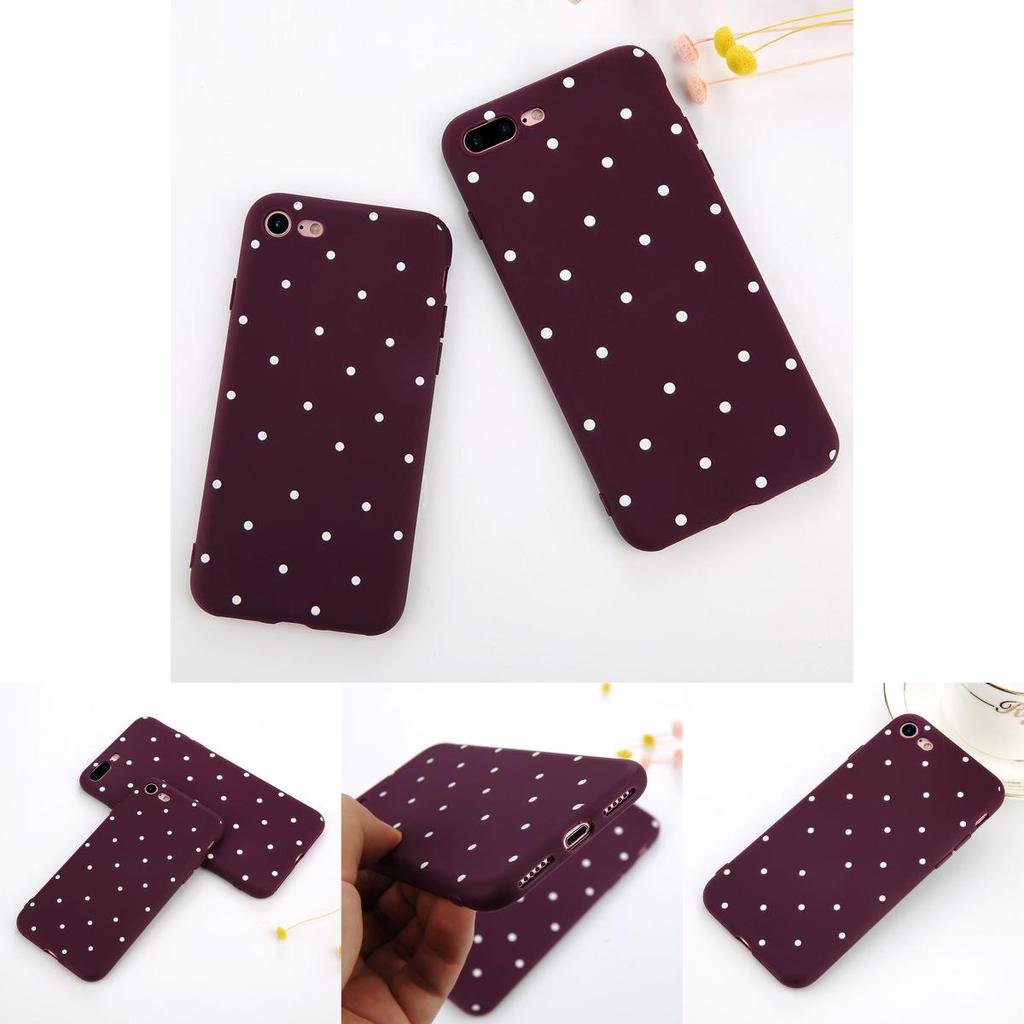 6 For Iphonex 6s 7 8 Plus Slim Shockproof Silicone Polka Dot Soft Tpu Case Cover