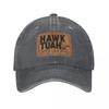Hawk Tuah Sputa Su Quella Cosa Cappellini da Baseball Retro Denim Usurato Divertente Snapback Unisex Donna Cappellini per Attività all'Aperto Cappello