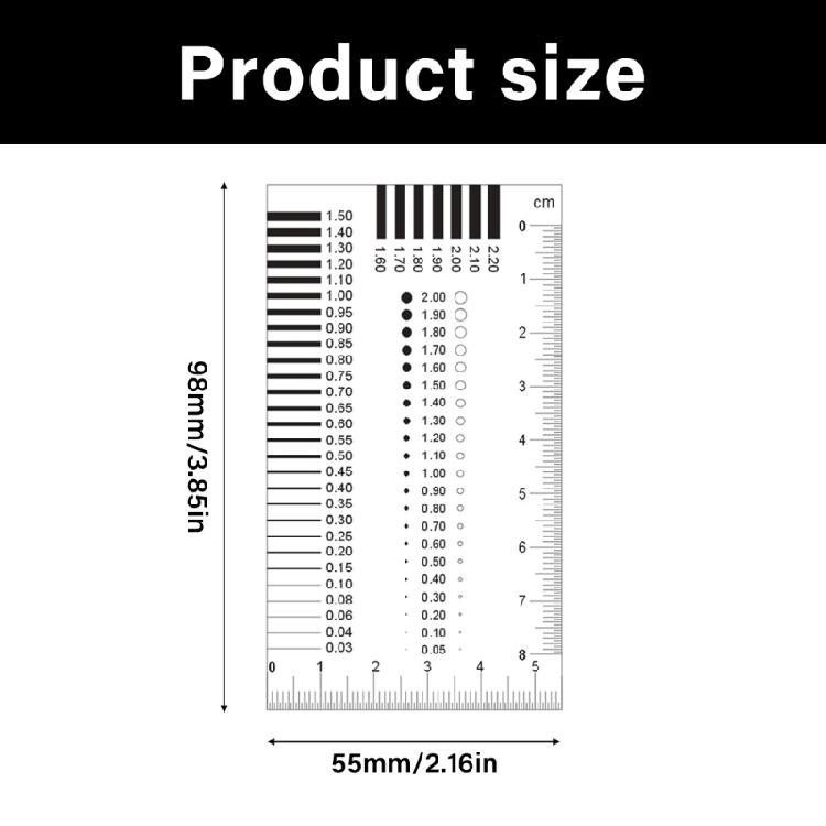 Plastic Crack Width Analyzers Cards with Abrasion Resistant Film Upgrades for Accurate Material Quality Control Testing