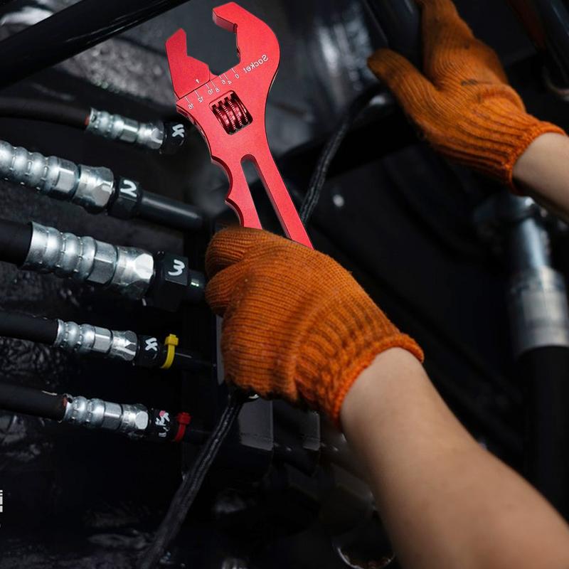 Fitting Wrench Adapter Aluminum Tool Spanner Adjustable Wrench Firm Grip Hose Fitting Wrench For Hose Fitting Adapters End