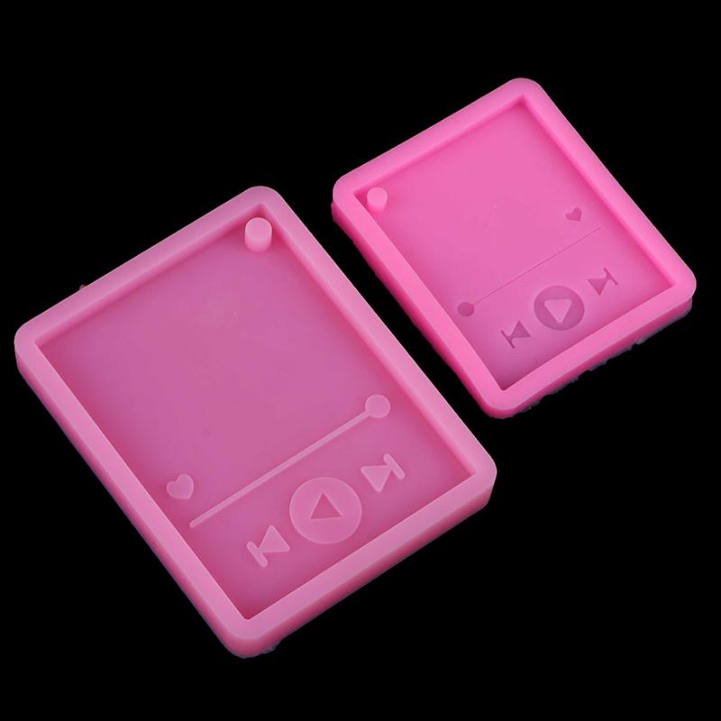 1Pc Bright Resin Craft For Keychain, Player Silicone Molds, Diy Epoxy Jewellery Making, Music Phone Grip Molds
