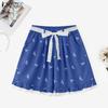 ZANZEA Women Casual Elastic Waist Loose Summer Print Shorts