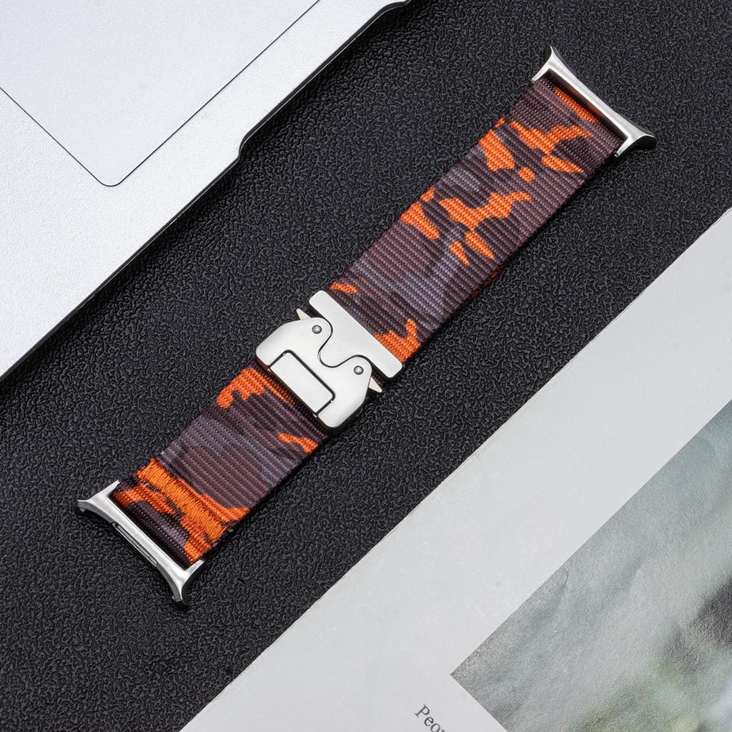 Sport Nylon Band For Samsung Galaxy Watch Ultra 47mm Camouflage Water Resistant Men Wearable Bracelet Galaxy Watch Ultra Strap