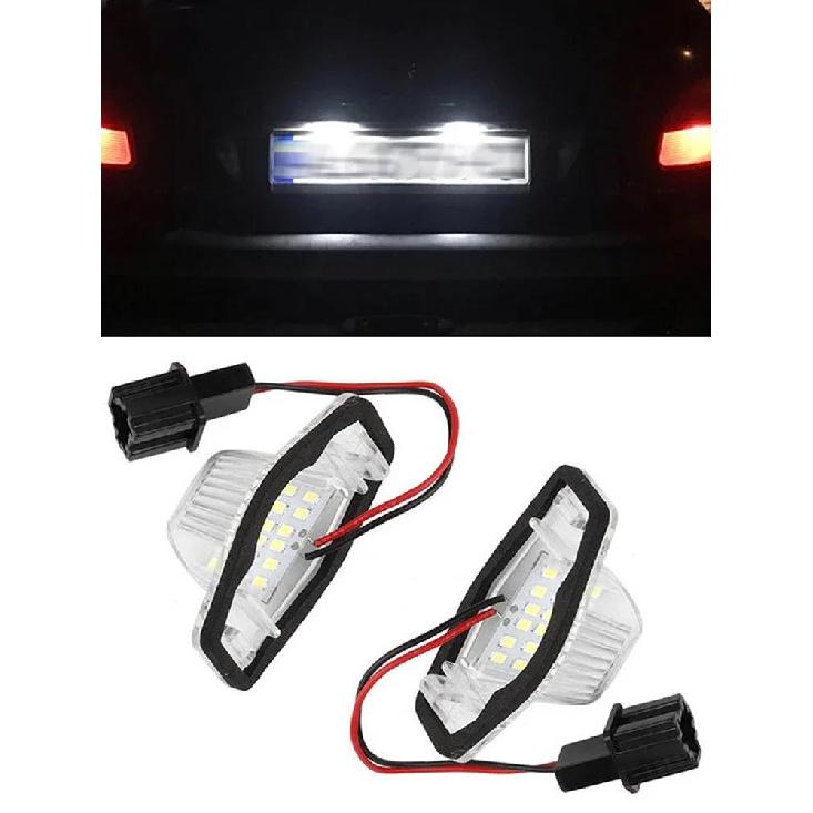 1/2X LED License Plate Lights Assembly for Honda Crv Fit Odyssey Jazz Hrv Frv CR-V Stream 12V SMD Number Lamp Xenon White 6000k License Plate Lights