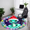 1pc Christmas Snake Chair Carpet for Office, Round Polyester Mat, Indoor Decor for Office, Easycare Fabric, Washable Non-slip Area Carpet