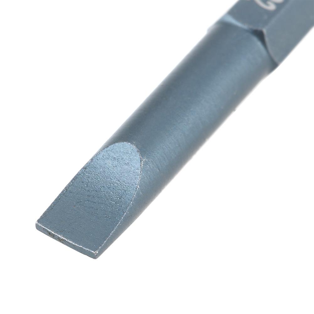 10pcs 14inch Hex Shank 50mm S2 Alloy Steel Slotted Screwdriver Bits Set H6.3*50*SL6mm