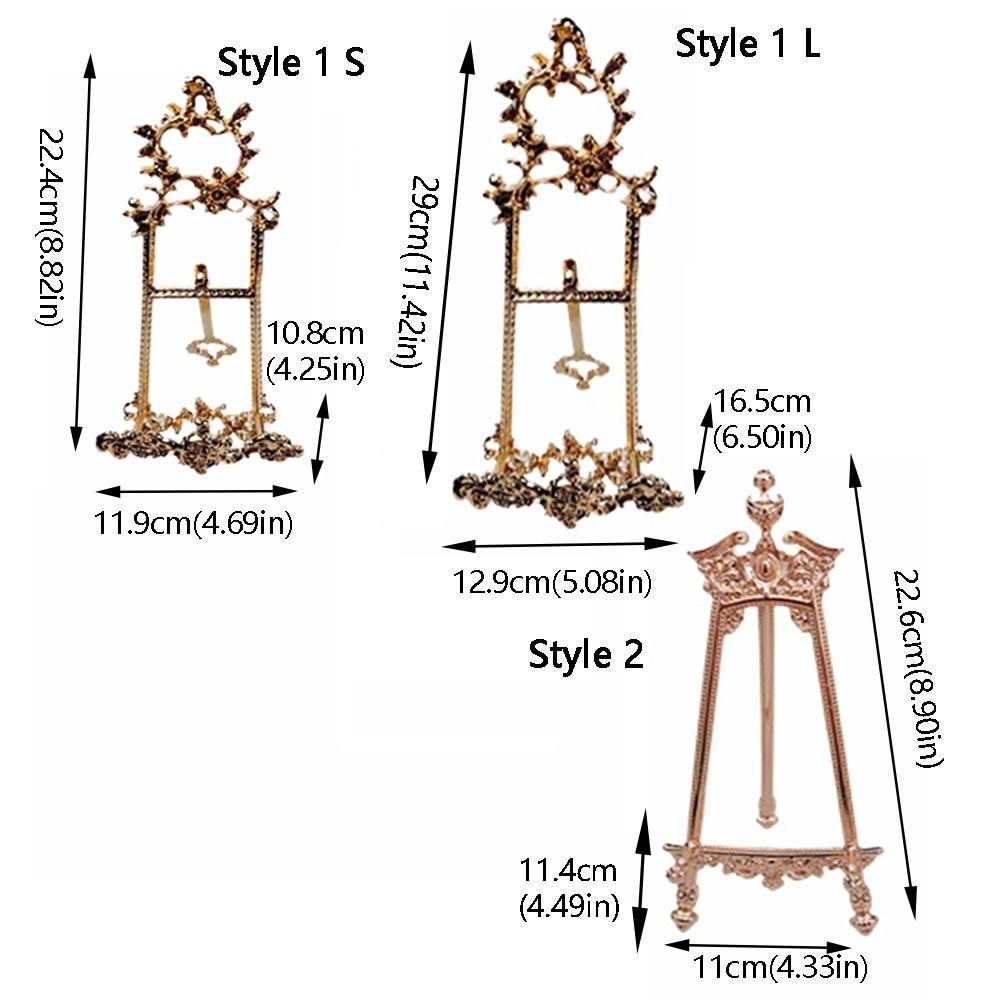 Elegant Frame Bracket Gold Display Storage Rack Plate Display Stand  Tabletop Decoration