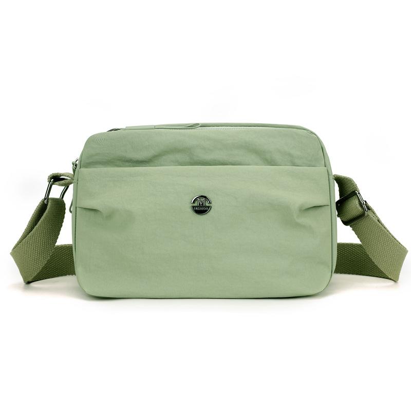 Stylish and versatile women's messenger bag trendy and casual multi-compartment nylon bag lightweight and simple shoulder small square bag