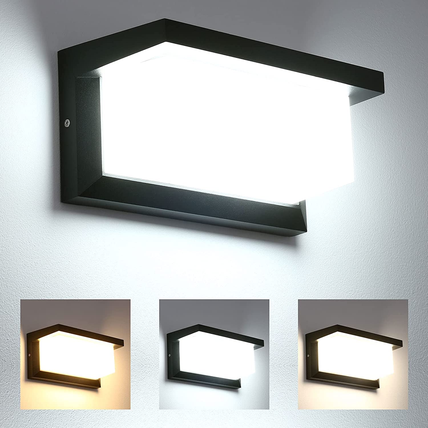 

Lightess LED Porch Light, Waterproof and Rainproof IP65, Wall Light, Bracket Light, 3-Color Dimmable, Outdoor Light, Hallway Light, Garden Light,