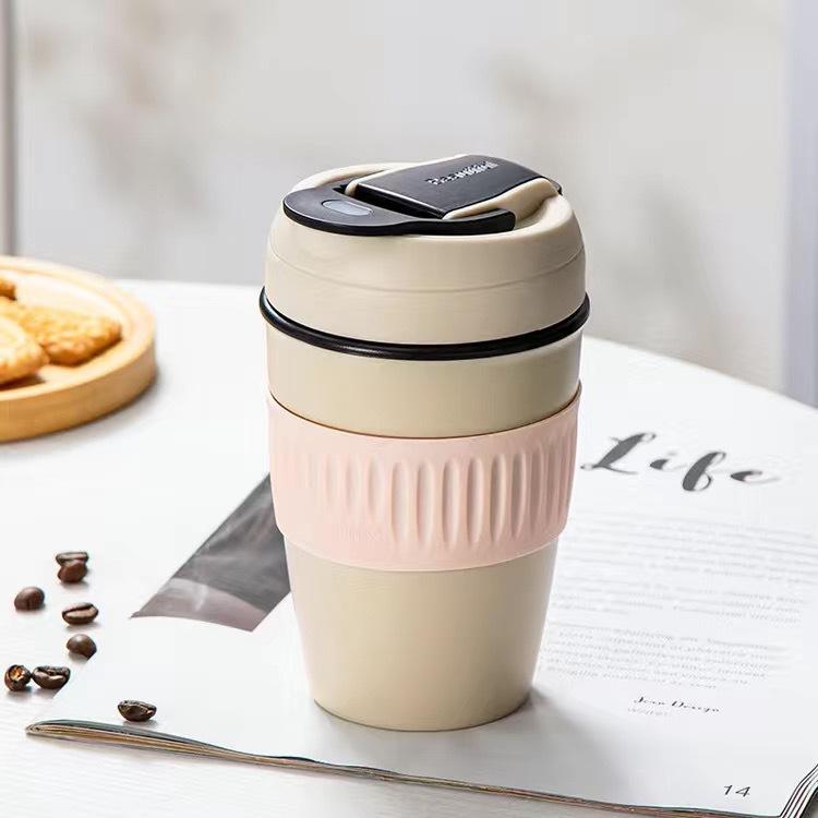 

Large Capacity Ceramic Inner Wall Insulated Mug for Herbal Tea And Coffee Portable Beverage Cup BIZE Brand Non-Dishwasher Safe