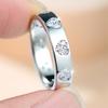 Single Row Love Heart White Zircon Crystal Rings For Women Vintage Fashion CopperColor Ring Wedding Jewelry Mother's Day Gifts