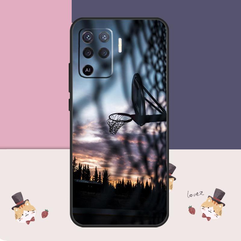Basketball Case For Oppo A94 A74 A54 A18 A38 A58 A78 A98 A80 A60 A40 A96 A76 A16 A15 A17 A57 A77 A5 Pro